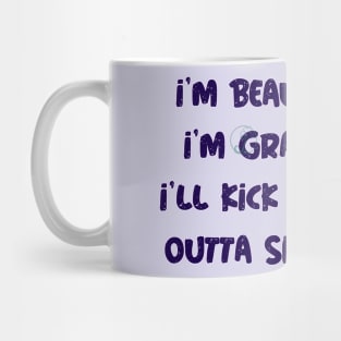 Pastel Goth - Beauty and grace will kick you outta space Mug